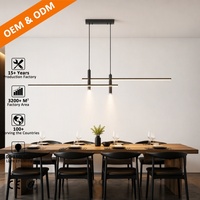 Lampe suspendue Led avec télécommande intelligente, température de couleur réglable, luminosité réglable, lampe suspendue pour salon, Restaurant, éclairage domestique