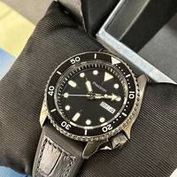 Montre-bracelet automatique classique pour homme, boîtier en or rose, bracelet en cuir 22 mm, affichage jour/date, chronographe lumineux, résistance à l'eau 50 m