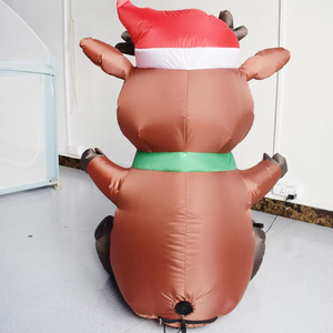 Vente chaude Usine 5FT Décoration de Noël gonflable en forme de cerf pour l'extérieur, Renard mignon avec LED intégrées, Durable - Product Image 5