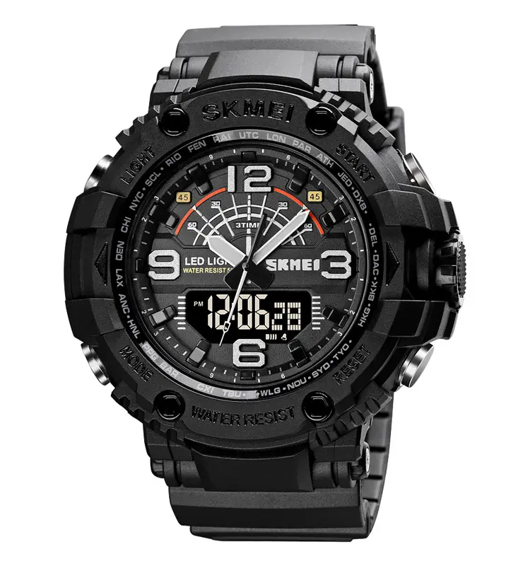 Skmei 1617 jam tangan skmei analog digital watch double time waterproof big digital watch
