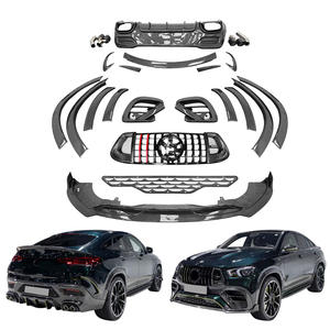 Brabu s Rocket 900 Style bodykit becquets à lèvre avant en fibre de carbone pour <span class=keywords><strong>Mercedes</strong></span> Benz GLE450 GLE53 GLE63 Coupé SUV - Product Image 1