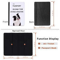 Portefeuille personnalisé pour animaux de compagnie Pochette de passeport personnalisée Couverture de passeport personnalisée Services de fabrication de cadeaux favorables pour animaux de compagnie en voyage