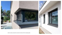 Profilé de cadre de fenêtre en alliage d'aluminium en gros, idéal pour les façades de villas avec un effet tridimensionnel intense et un bord de gouttière