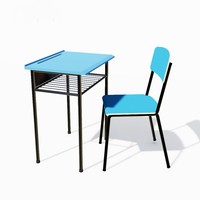 Table d'étude colorée en plastique pour étudiants, mobilier scolaire, bureau de classe