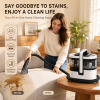 Nettoyeur de tapis haute performance, aspirateur eau et poussière, nettoyeur vapeur multi-surfaces pour tissus d'ameublement, pour la maison et l'automobile