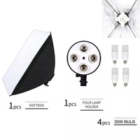 Support professionnel à quatre prises pour boîte à lumière de studio photo pour support de lampe