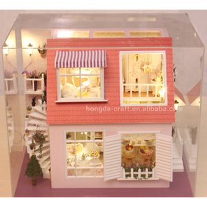 Maison de poupée <span class=keywords><strong>miniature</strong></span> <span class=keywords><strong>en</strong></span> <span class=keywords><strong>bois</strong></span> assemblée avec lumière et musique, fournitures pour maison de poupée, miniatures de meubles pour maison de poupée, vente <span class=keywords><strong>en</strong></span> gros - Product Image 1