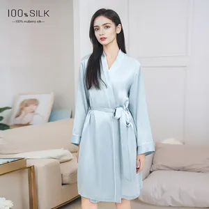 2025 Mùa Xuân Mùa Hè Bộ Sưu Tập Sang Trọng 100% Dâu Lụa Của Phụ Nữ Mặc Quần Áo Gown Cao cấp Odm Mới Áo Ngủ Cho Nhà Mặc - Product Image 2