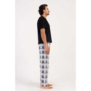 Pyjama Homme à Poches (Bas de Pyjama) – Tenue Décontractée d'Intérieur en Coton Tricoté, Manches Courtes, Taille XL pour l'Été, Personnalisable - Product Image 3