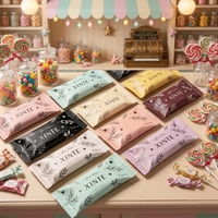 Sachets d'emballage en plastique personnalisés pour petites entreprises, imprimés, faits à la main, pour bonbons, gommes, chocolat, sachets mats en aluminium, pochettes