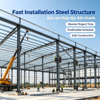 Kit d'entrepôt/atelier en structure d'acier haute résistance sur mesure, optimisé pour le chargement de conteneurs, production rapide en 12-18 jours, Vietnam