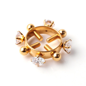 Anelli per Capezzoli Non Forati in Acciaio Chirurgico, Gioielli per il Corpo Senza <span class=keywords><strong>Piercing</strong></span> - Product Image 5