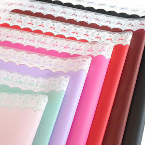 Envoltura de ramo de borde de seda decorativa de estilo coreano Papel de floristería mate impermeable Papel de regalo con flecos - Product Image 3