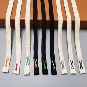 OEM tùy chỉnh Polyester dây màu phẳng Vẽ Dây hoodie chuỗi Rope Silicone Tip <span class=keywords><strong>drawcord</strong></span> với logo cho vải - Product Image 2