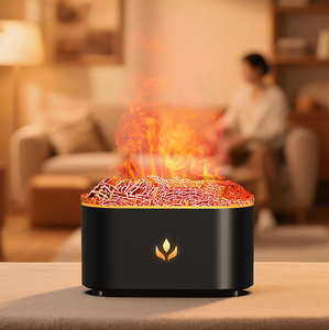 Hxtc88 Volcano Blast Flamme lave Crack Cool Mist Aromathérapie Atomiseur Portable Mini Petite Table Nébuliseur <span class=keywords><strong>Parfum</strong></span> Aroma Diffuseur - Product Image 1