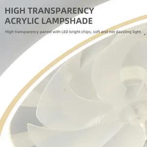 Интеллектуальный потолочный вентилятор с дистанционным управлением светодиодный вентилятор для гостиной спальни современный и простой домашний Ресторан - Product Image 5