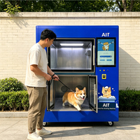 Machine de lavage de chiens en libre-service AIT avec écran tactile, station de bain pour animaux, système de paiement par pièces/cartes, compatible SDK, galvanisée