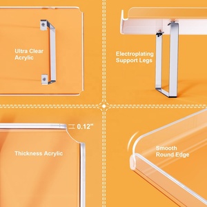 Set di 3 Supporti <span class=keywords><strong>per</strong></span> Cupcake in Acrilico Trasparente con Gambe in Ferro <span class=keywords><strong>per</strong></span> Tavolo Dessert e Candy Bar di Compleanno - Product Image 3