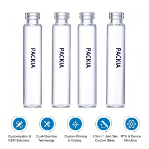 3ml Glass Cartridge Hot Stamping Rubber <b>Stopper</b> Universal Fit for Most Injection Pens Disposable Empty Liquid Storage <b>Bottle</b> - Product Image 2