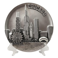 Plaque en métal moulée sous pression plaquée bronze antique 3D personnalisée, souvenir touristique du pays d'Inde Berlin, marque Enchun, vente en gros