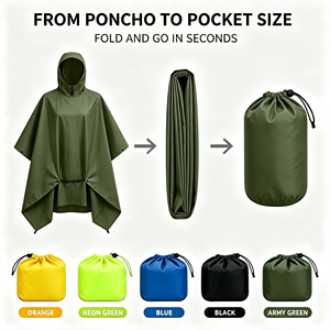 Impermeabile Multifunzionale Tre-in-Uno per Esterni, Riutilizzabile e Leggero, per Tenda/Escursionismo/Alpinismo/Campeggio, Compatto - Product Image 3