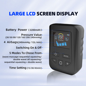 Bottes de massage électriques à 4 chambres pour la récupération des jambes, compression à air, sans fil, airbag, shiatsu, massage des jambes et des pieds - Product Image 2