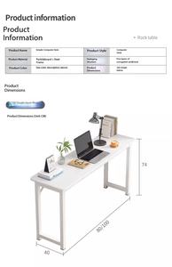 Bureau d'ordinateur moderne, bureau simple, <span class=keywords><strong>table</strong></span> d'étude pour bureau à domicile, petit espace, chambre, dortoir d'étudiant, appartement - Product Image 6