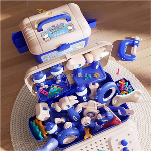 Ensemble de jouets d'assemblage de boîte <span class=keywords><strong>à</strong></span> <span class=keywords><strong>outils</strong></span> de 218 pièces avec perceuse, vis, démontage, <span class=keywords><strong>jouet</strong></span> éducatif, jeu de simulation d'<span class=keywords><strong>outils</strong></span>, ensemble de jouets - Product Image 3