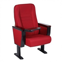 Chaise d'auditorium pliable en bois de style américain avec accoudoirs, siège multifonctionnel pour salle de conférence, amphithéâtre, cinéma