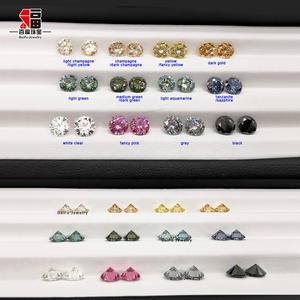 Baifu เครื่องประดับราคาโรงงานรอบหลวมสีเขียวเข้ม Moissanite หิน - Product Image 4