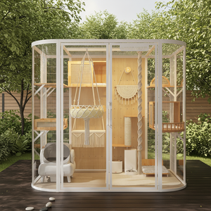 Meubles pour animaux de compagnie en gros directement de <span class=keywords><strong>l</strong></span>'usine, cage en bois massif pour chat, grande maison pour chat, aire de jeux pour chat d'intérieur et d'extérieur, fournitures pour animaleries - Product Image 1
