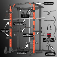 Équipement de fitness multifonctionnel Dav en aluminium noir pour salle de sport à domicile avec capacité multi-stations