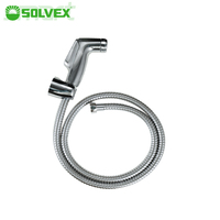 Set Shower Bidet Modern Premium ABS SOLVEX Laris Manis dengan Keran Termostatis, Selang Chrome, dan Braket, Mudah Dipasang