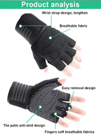Gants d'haltérophilie pour hommes Gants d'entraînement de musculation avec support de poignet