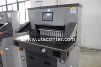 GC490H 490mm de alta velocidad de oficina hidráulica A3 A2 A4 guillotina, máquina de corte de papel con programado pantalla táctil