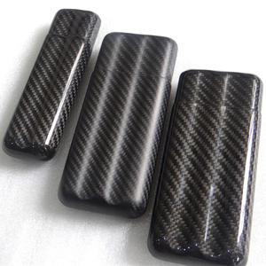 100% वास्तविक कार्बन फाइबर पोर्टेबल लक्जरी 2-फिंगर ह्यूमर सिगर केस - Product Image 6