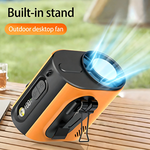 Ventilateur portable pliable à refroidissement par glace avec batterie intégrée 100 vitesses et lumière pour le refroidissement estival, usage domestique et extérieur - Product Image 4