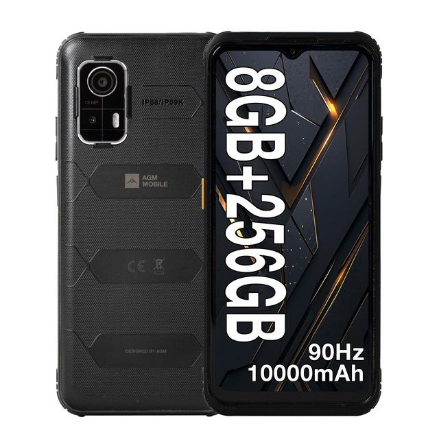 AGM H MAX Ultra 16(8+8)GB+256GB Android 14 10000mAh OTG 6.56'' 90Hz NFC Mobile Phone Celular Smart Phone Rugged Cell Phone