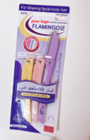 Kit de rasoirs pliables OEM Lameila 3 pièces en acier inoxydable pour le visage, tondeuse, façonneuse, rasoir portable, rasoir à sourcils pour femmes A036