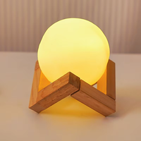 Lampe lunaire 3D LED moderne blanche GL-YQ8 Guangli 8 cm, petite et mignonne, avec interrupteur, veilleuse pour enfants, cadeau DIY