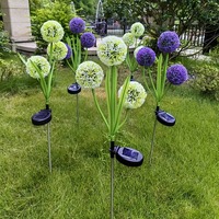 Lampe solaire LED d'extérieur en forme de pissenlit, étanche IP65, pour la décoration de jardin, de villa, de patio et de chemin