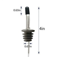 Avertan xuzhou 28mm rétractable en étain de qualité alimentaire en acier inoxydable bouchon verseur de bouteille d'huile d'olive en verre