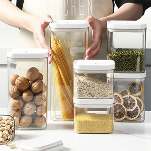 Kitchen Pantry Organization Clear Food Storage Container <strong>Spaghetti</strong> <strong>Jars</strong> With Lid - Product Image 2