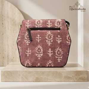 Boho Cotton Rug Sling Bag Hand Block Printed Ragzine Fabric Crossbody Bag <b>Small</b> Shoulder <b>Purse</b> Gift - Product Image 3
