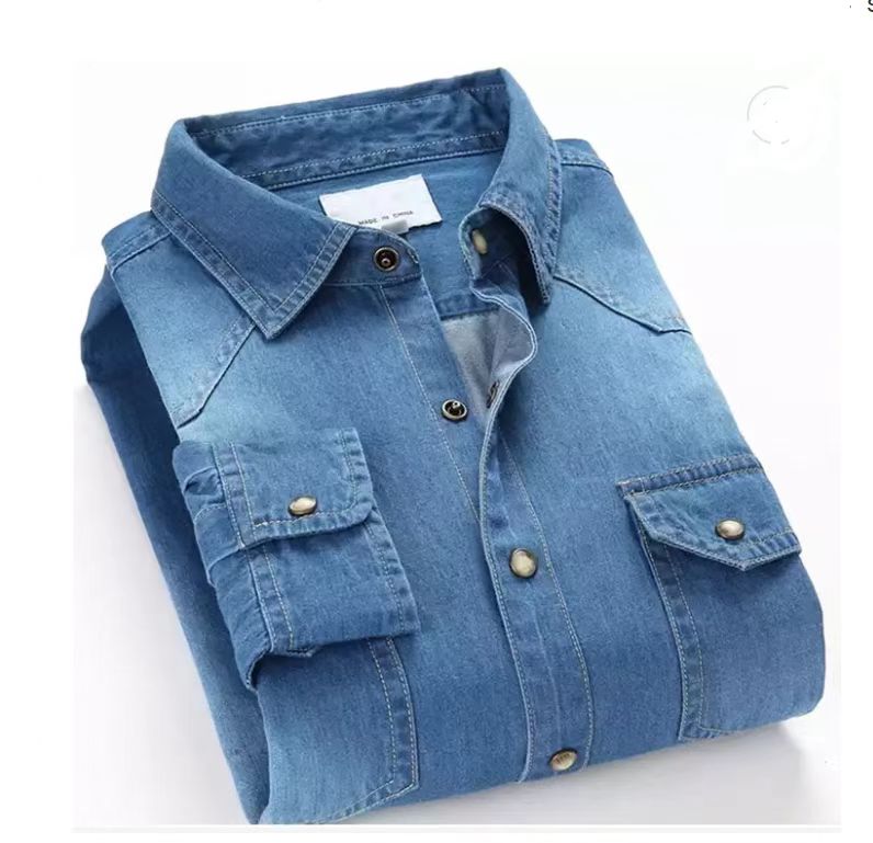 Quality Craftsmanship and Style in Men's denim long sleeve shirt