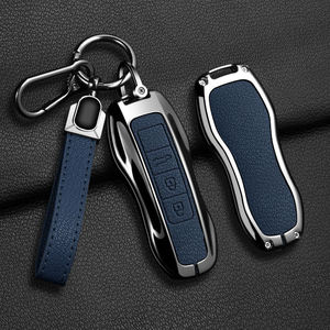 Funda de aleación de zinc para llave de coche Porsche Panamera Spyder Carrera Macan Cayman Cayenne 911 970 981 991, llaveros para coche - Product Image 1