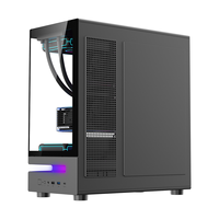 AntarcChill 2026 New Design Gaming ATX PC Case Desktop Fish Tank Computer Gabinet Tempered Glass ARGB LED Strips PC Case