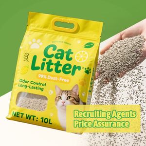 OEM ODM Logo personnalisé Emballage parfumé Litière pour chat agglomérante à la bentonite broyée au citron Arena Para Gatos - Product Image 1