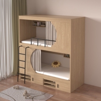Offre Spéciale lits superposés à structure métallique à deux étages lits superposés doubles pour adulte avec rangement