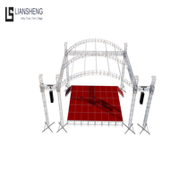 Tienda de aluminio para eventos al aire libre, escenario de concierto, plataforma elevadora, diseño de soporte, armazón y escenario de techo de exhibición